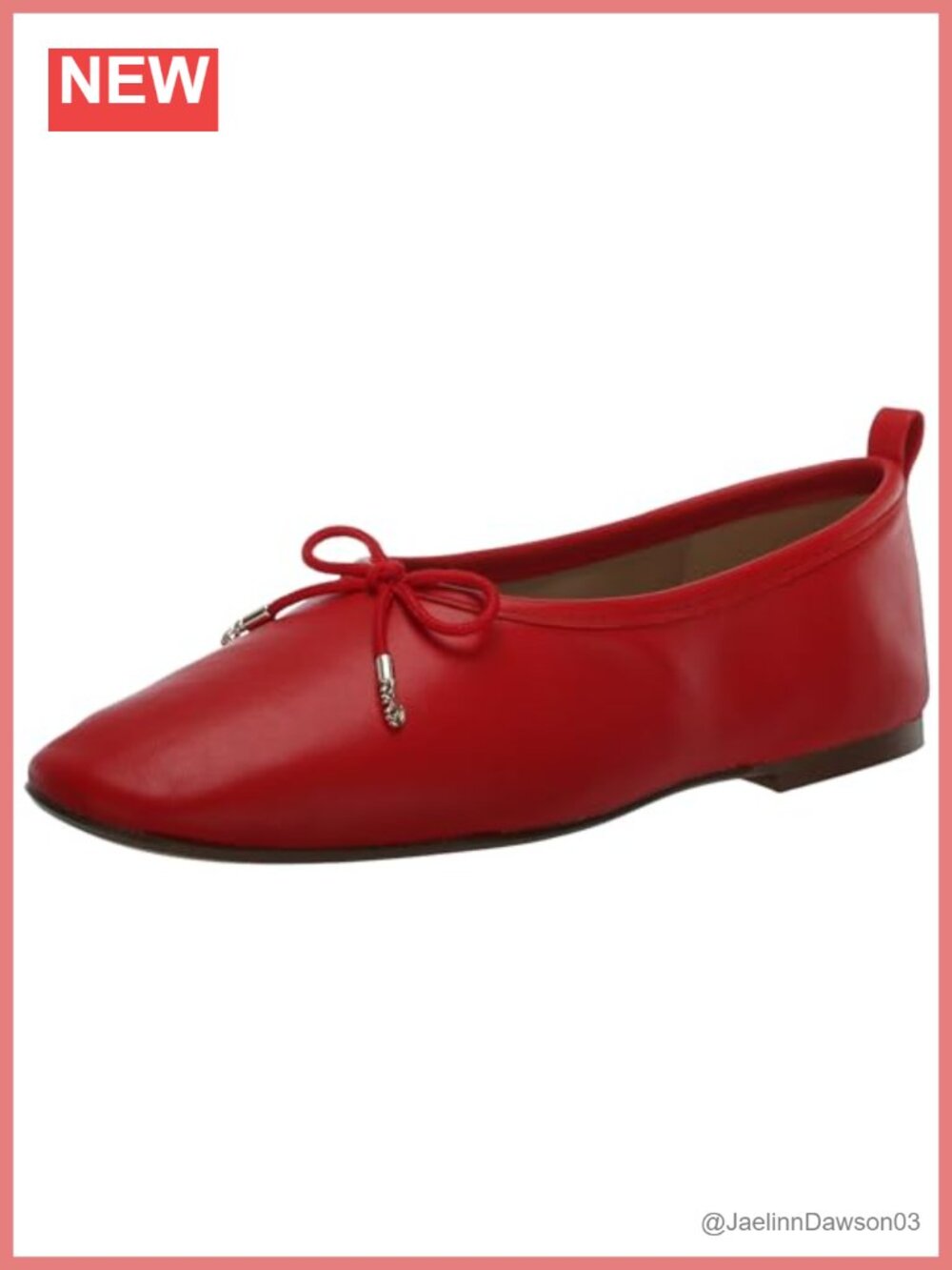 Leather Ballet Flats Slip-On Bow Cushioned Low Heel Women's Shoes